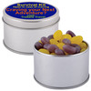 Corporate Colour Mini Jelly Beans in Silver Round Tins