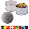 Corporate Colour Mini Jelly Beans in Silver Round Tins